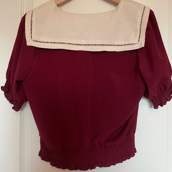 Burgundy summer tops - Picture 2 of 3